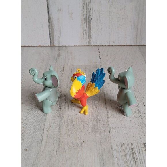 Rainforest Cafe animal elephant parrot bird toy set figure - Picture 5 of 7